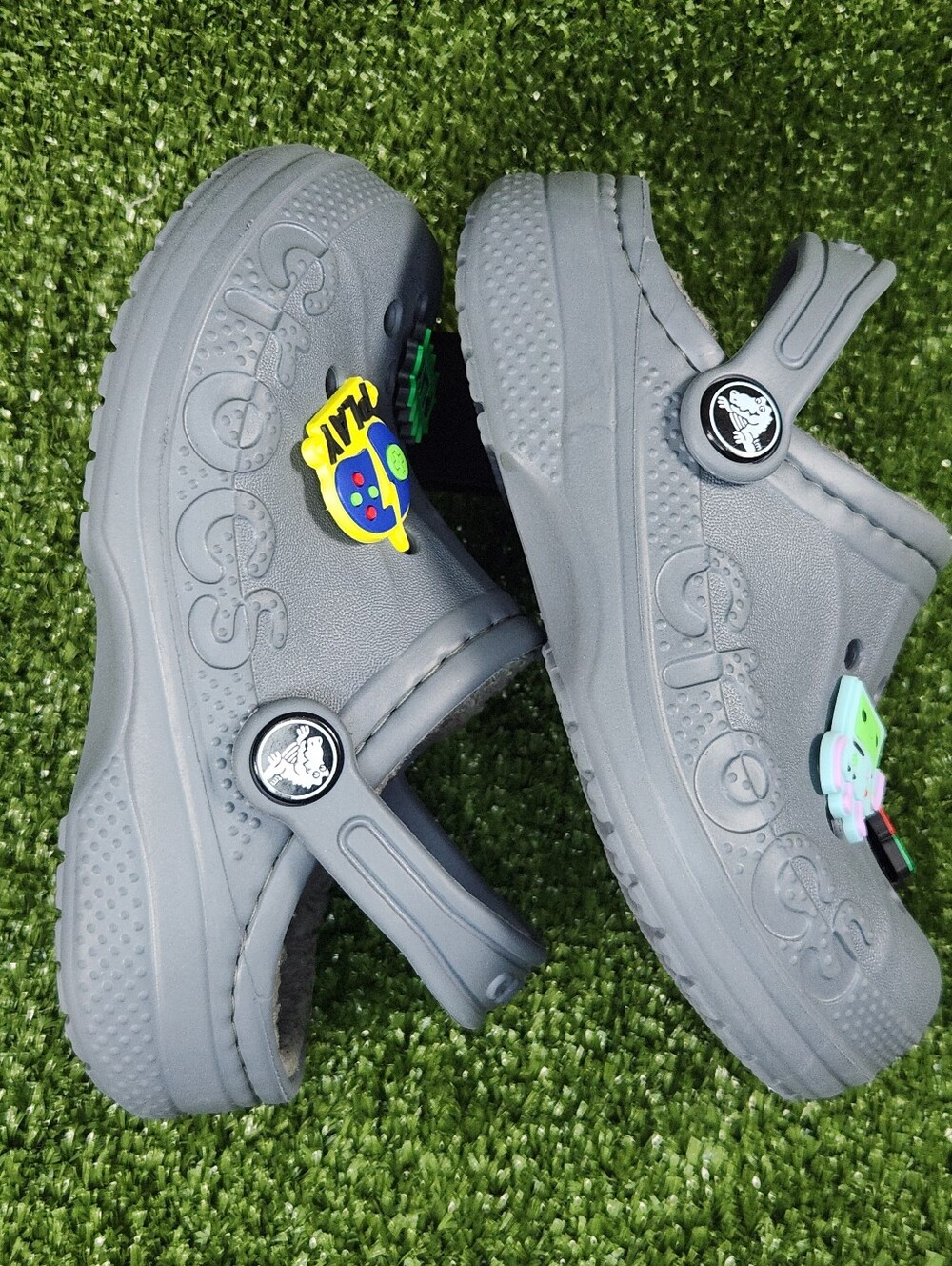 Crocs Little Kids Baya Gray Dual Comfort Clogs Slip-on Sandals Boys Size 10C - Picture 5 of 15
